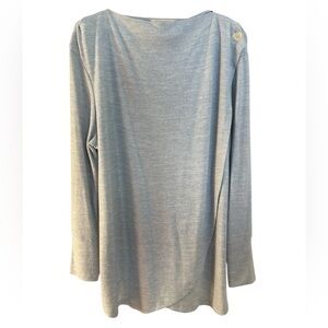 Soft Surroundings Light Blue Knit Top Women’s Sz 1X Tunic Comfort Style Luxury